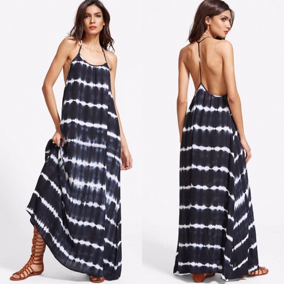 Dresses & Skirts - Open Y Back Tie Dye Maxi Dress